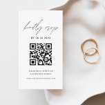 Budget QR Code Minimalist RSVP Wedding Website Enclosure Card<br><div class="desc">Simple Modern and Elegant Black and White Script Typography QR Code RSVP Wedding Website Minimalist invitation.</div>