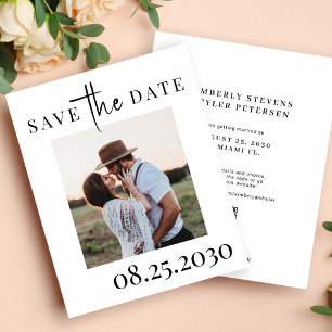 Budget QR CODE modern photo wedding save the date