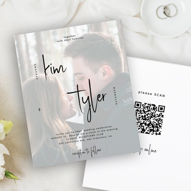 Budget QR CODE photo wedding Invitation (Creator Uploaded)