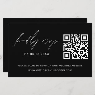 Budget QR Code RSVP Wedding  Minimalist Website