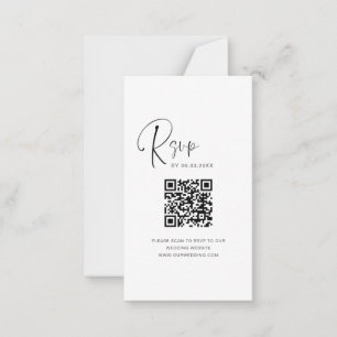 Budget QR Code RSVP Wedding Website Card