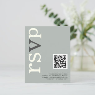 BUDGET QR code Sage Ivory Wedding Online RSVP