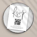 Budget QR Code Script Wedding RSVP<br><div class="desc">A value for money BUDGET alternative on a smaller size 4.5 x 5.6” semi-gloss 110lbs weight, which is of similar thickness to a postcard (however is not suitable to use as a postcard.). PLEASE NOTE there is ONE invite per sheet . QR Code Script Wedding RSVP. A convenient option enclosure...</div>