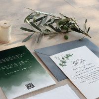 Budget QR code Watercolor Eucalyptus botanical