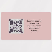 Budget QR Code Website RSVP Hotel Wedding Details 