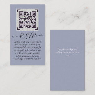 Budget QR Code Website RSVP Hotel Wedding Details Business Card