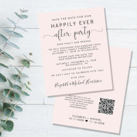 Budget QR Code Wedding Reception Save the Date