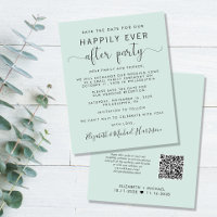 Budget QR Code Wedding Reception Save the Date