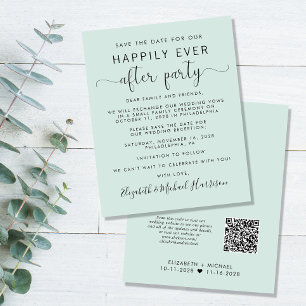 Budget QR Code Wedding Reception Save the Date