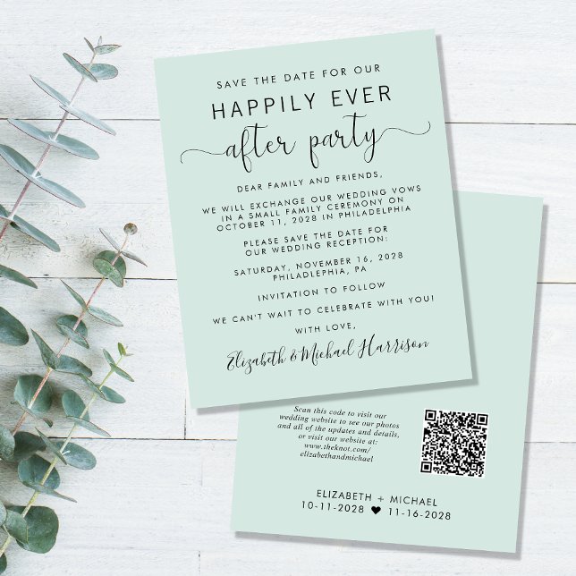 Budget QR Code Wedding Reception Save the Date (Creator Uploaded)