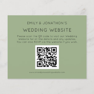 Budget QR Code Wedding Website Sage Encl