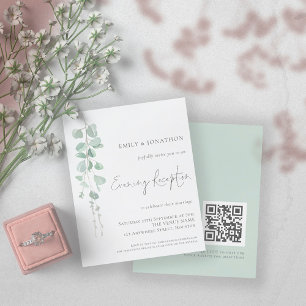 Budget QR Eucalyptus Wedding Evening Reception