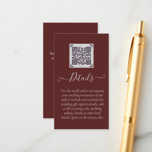 BUDGET QR SCANNING CODE Event Details Enclosures   Enclosure Card