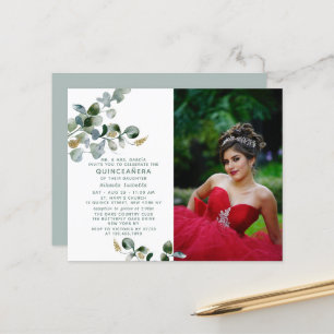 Budget Quinceañera Eucalyptus Floral Photo