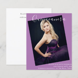 BUDGET Quinceanera PHOTO Invite Announcement