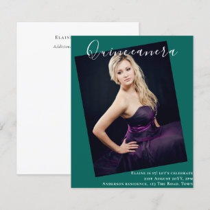 BUDGET Quinceanera PHOTO Invite Announcement