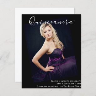 BUDGET Quinceanera PHOTO Invite Announcement