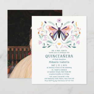Budget Quinceañera Pink Purple Butterfly Photo