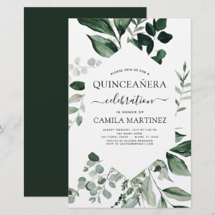 Budget Quinceanera Spring Botanical Greenery