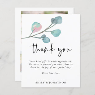 BUDGET Quote Eucalyptus Wedding 3 Photo Thanks