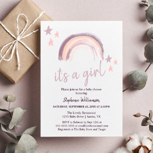 Budget Rainbow  Boho It's a Girl Baby Shower 