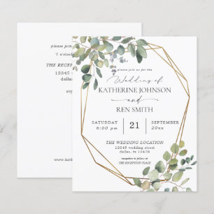 Budget REC Rustic Eucalyptus & Gold Frame Wedding