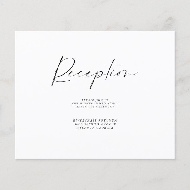 BUDGET Reception Information Insert  Flyer (Front)