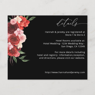 Budget Red Floral Details - Black Flyer