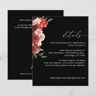 Budget Red Floral Details - Black VH2
