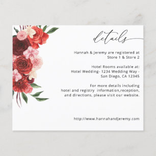Budget Red Floral Details - White Flyer