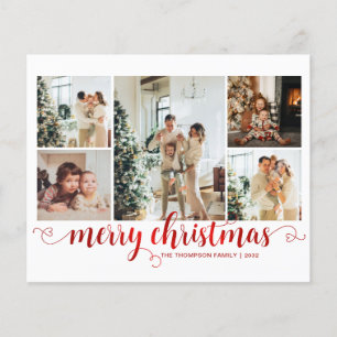 BUDGET Red Merry Christmas Heart Script 5 Photo