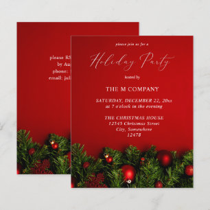 Budget Red Ornament Holiday Party