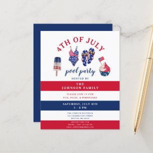 Budget Red White & Blue 4th Of July Pool Party