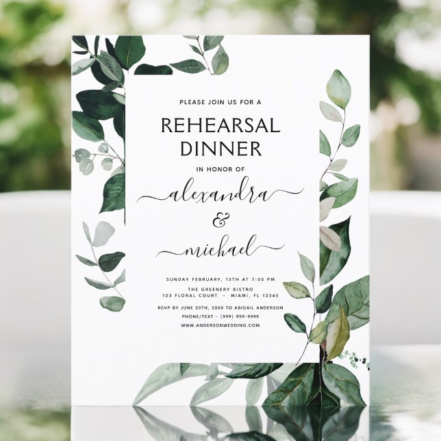 Budget Rehearsal Dinner Foliage Greenery Elegant I (Creator Uploaded)