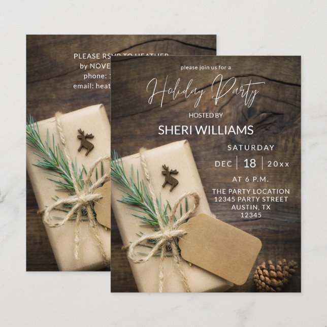 Budget Reindeer & Present Holiday Party 2 (Front/Back)