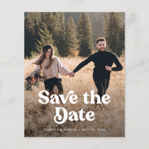 Budget Retro Photo Save the Date Flyer