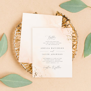 Budget Romantic Blush Pink Watercolor Wedding