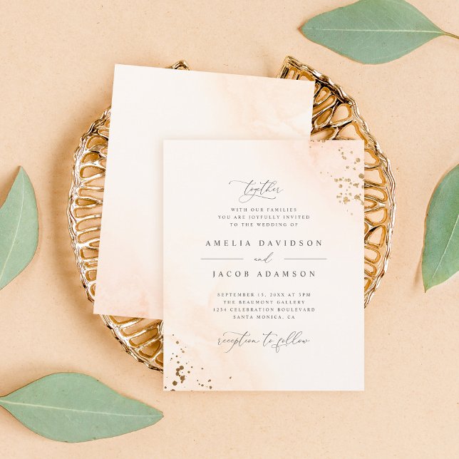 Budget Romantic Blush Pink Watercolor Wedding (Creator Uploaded)