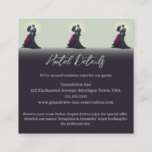 Budget Romantic Gothic Lovers Hotel Details Enclosure Card