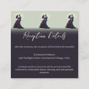 Budget Romantic Gothic Lovers Reception Details Enclosure Card