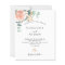 Budget rose eucalyptus blush wedding invitation