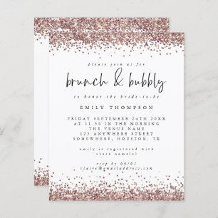Budget Rose Glitter Brunch Bubbly Bridal Shower