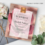 Budget rose gold 30th birthday party invitation flyer<br><div class="desc">Elegant dusty rose pink and rose gold glam glitter modern typography script girly romantic chic feminine BUDGET birthday invitation PAPER FLYER. Suitable for Sweet Sixteen / any age milestone birthday: 21st, 30th, 40th, 50th, 60th, 70th, 75th, 80th, 90th, 100th. PLEASE READ THIS BEFORE PURCHASING! This is a budget affordable card...</div>