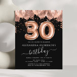 Budget Rose Gold Balloons 30th Birthday Party<br><div class="desc">Budget Thirtieth (30th) Thirty Birthday Party Blush Pink - Rose Gold Balloons and Confetti Birthday Party Invitation . This is the perfect Birthday Invitation for a Modern Rose Gold and Blush Pink Glitter Sparkle Girly Birthday Party. Please contact the designer for matching customised items.</div>