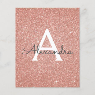 Budget Rose Gold Blush Pink Glitter Sweet 16 Flyer