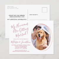 Budget Rose Gold Custom Pet Photo Dog Wedding