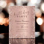 Budget Rose Gold Glitter 70th Birthday Invitation<br><div class="desc">Celebrate a fabulous milestone with the Budget Rose Gold Glitter 70th Birthday Invitation! This affordable yet elegant invitation features a shimmering rose gold glitter design, perfect for setting the tone for a memorable 70th birthday celebration. With its beautiful style and budget-friendly price, it’s an ideal choice for those looking to...</div>