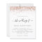 Budget Rose Gold Glitter Wedding White Invite