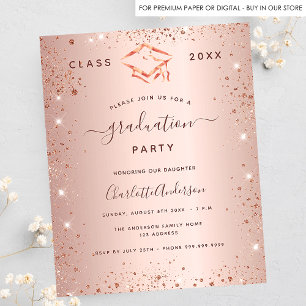 Budget rose gold graduation party blush 2025
