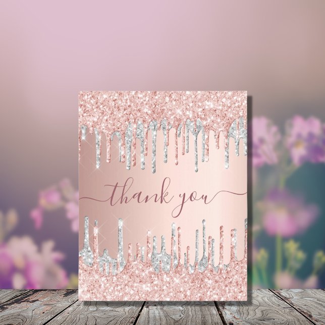 BUDGET rose gold silver glitter pink thank you (Creator Uploaded)